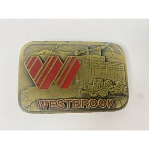 Westbrook Heavy Equipment‎ Operator Construction Brass Belt Buckle